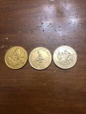 Lot Of 3 Hermes Mardi Gras Doubloon 1969, 78, 75 picture
