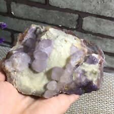 Rare NATURAL Cubic viole FLUORITE Quartz Crystal Mineral Specimen Healing 794g picture