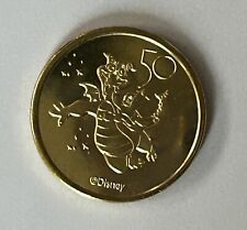 Walt Disney World 50th Anniversary Commemorative Gold Medallion Coins Figment picture
