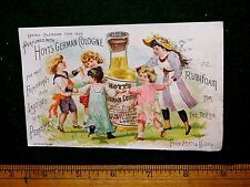 1892 Calendar Hoyt's German Cologne, Kids Dancing Around Giant Bottle Card F40 picture