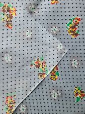 Vtg 1940s 1950s Flocked Dotted Swiss Cotton Sewing Fabric 38