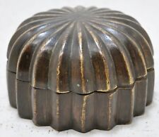 Antique Brass Melon Shaped Betel Nuts Supari Box Original Old Very Fine Quality picture