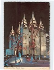 Postcard Christmas Time Temple Square Salt Lake City Utah USA picture