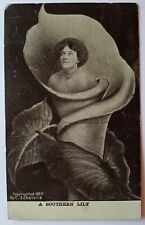 Pretty Lady Inside of a Lily Flower By C. Eckstone Antique Posted Postcard 1907 picture
