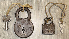 Antique Corbin IronClad Six Levers Padlock With Key, Includes Master Lock 44/5-P picture