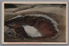Postcard WY Looking Into Bath Tub Geyser Yellowstone National Park D2 picture
