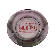 John Ascuaga's Nugget Casino Smoke Glass Ashtray Vintage Sparks East Reno Nevada picture