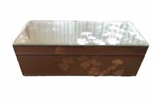 Glass Mirrored Jewelry Box Valerie Bertinelli. Art Deco Style. Excellent Quality picture