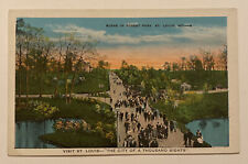 People Walking In Forest Park, St Louis, Missouri, Vintage Postcard picture