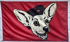 TACO BELL CHIHUAHUA FLAG • 3'x5' Vintage 1990s Viva Gorditas Che Guevara Red picture