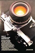 Nikon FE 35mm Camera Compact Automatic Vintage Print Ad 1980 picture