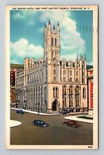Syracuse NY-New York, Mizpah Hotel, First Baptist Church Vintage Postcard picture