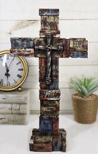 Rustic Western Christian Inspirational Words Of Faith Desktop Plaque Cross picture