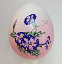 Vintage Ceramic Easter Egg Hand Painted Transfer Floral 4.25