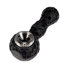 Black Silicone Smoking Pipe / Bowl, Unbreakable, Honeycomb Bee, Tobacco, Gift picture
