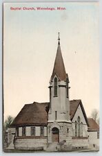 Winnebago Minnesota~Baptist Church~1910 Handcolored Postcard picture