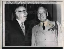 1962 Press Photo Gen Maxwell Taylor & Sen. Richard Russell picture