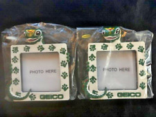 TWO New Gecko Refrigerator Magnetic Unbreakable Picture Frames original bags picture