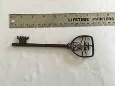 Vintage Antique Copper / Brass Keychain Key with Budapest Crest 7
