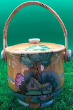Vintage Goldcastle Luster Ware Biscuit Jar With Lid, Made In Japan picture