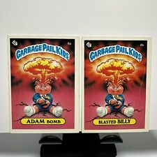 Garbage Pail Kids 8a Adam Bomb and 8b Blasted Billy - 1985 - Excellent Condition picture