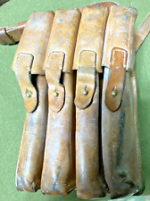 LEATHER MAGAZINE CARRIER FOR FOUR LONG MAGS picture