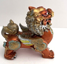3D Chinese Lion Dragon Figure Represents 2 Legendary Creatures 4½ x4½ Hand Paint picture