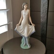 NAO By Llardo Young Lady Girl White Blue Dress Curtsy 12