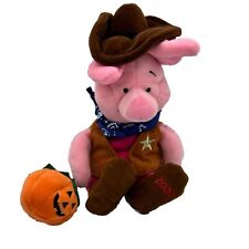 Vintage  Disney Store Cowboy Piglet 8 Mini Bean Plush Halloween Winnie the Pooh picture