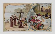 VICTORIAN TRADE CARD *ARBUCKLE'S COFFEE * MARYLAND *QUAKERS *BRITISH SOLDIERS picture