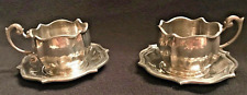 Fornari Roma Cup / Saucer  2 mug sets Peltro pewter 95% picture