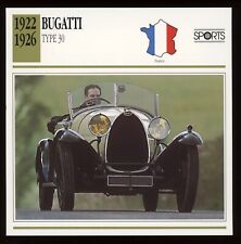 1922 - 1926  Bugatti  Type 30   Classic Cars Card picture