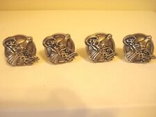 4 Coca Cola Drawer Pull Knobs, Nickle finish, great for home bar picture