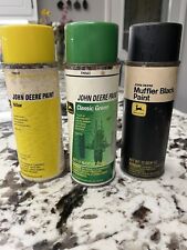 Lot Of 3 used John Deere spray paint cans Classic Green Yellow And Black Muffler picture