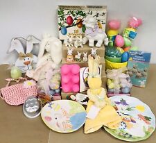 Vintage to  Modern Easter Holiday Decor Lot Bunnies Eggs Lambs Molds Figures picture
