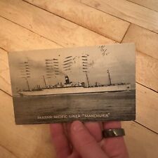 Panama Pacific Liner Ship S.S. Manchuria postal mail postcard 1920s picture