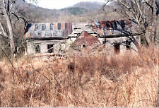 Vintage Found Photo - 1990s - Abandoned Haunted Spooky House Barn In The Woods picture