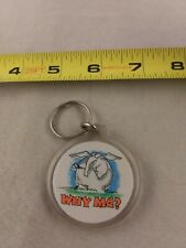 Vintage Why Me? Elephant Keychain Key Ring Chain Fob Hangtag *EE28 picture