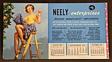 Pinup Girl Calendar Ink Blotter Elvgren Neely Sales Division Sept 1959 picture