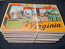 Lot of 200 VIRGINIA Linen Postcards 40's-50's Era New Old Stock Unused Ex Cond picture