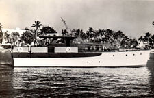 Motor Boat Yacht Ship Nauti Gal Postcard Rppc picture