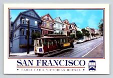San Francisco Cable Car by The Victorian Houses Postcard picture