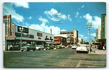 1950s CLEARWATER FLORIDA MADISON REXALL DRUGS PENNEYS STREET VIEW POSTCARD P3735 picture