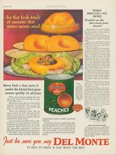 1928 Del Monte Peaches Salad Recipe Book Offer Desserts Vtg Print Ad PR5 picture