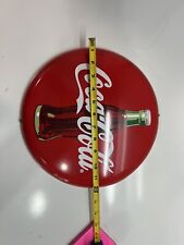Coca-Cola Classic Red Metal Button Sign 12