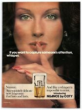 1976 Nuance By Coty Print Ad, New Fragrance Capture Someone's Attention Whisper picture