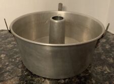 2 Pc Vintage Wear-Ever Angel Food Cake Tube Pan 10” Round Aluminum  10”x4.25” picture