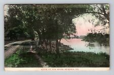Aurora, IL-Illinois, Scene On Fox River Antique, Vintage Souvenir Postcard picture