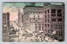 Omaha NE-Nebraska, Farnam Street Looking West, Antique, Vintage c1912 Postcard picture