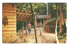 Cherokee North Carolina NC Postcard Oconaluftee Indian Village c1950s picture